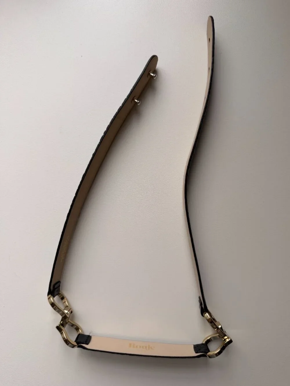Rouje Skinny Embossed Belt. Size S/M.